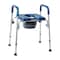 Flash Furniture Hercules Blue Shower Commode Chair with Safety Rail, Height Adjustable Frame, Padded Seat & Armrests DC-HY6458L-BL-GG - alternate 2